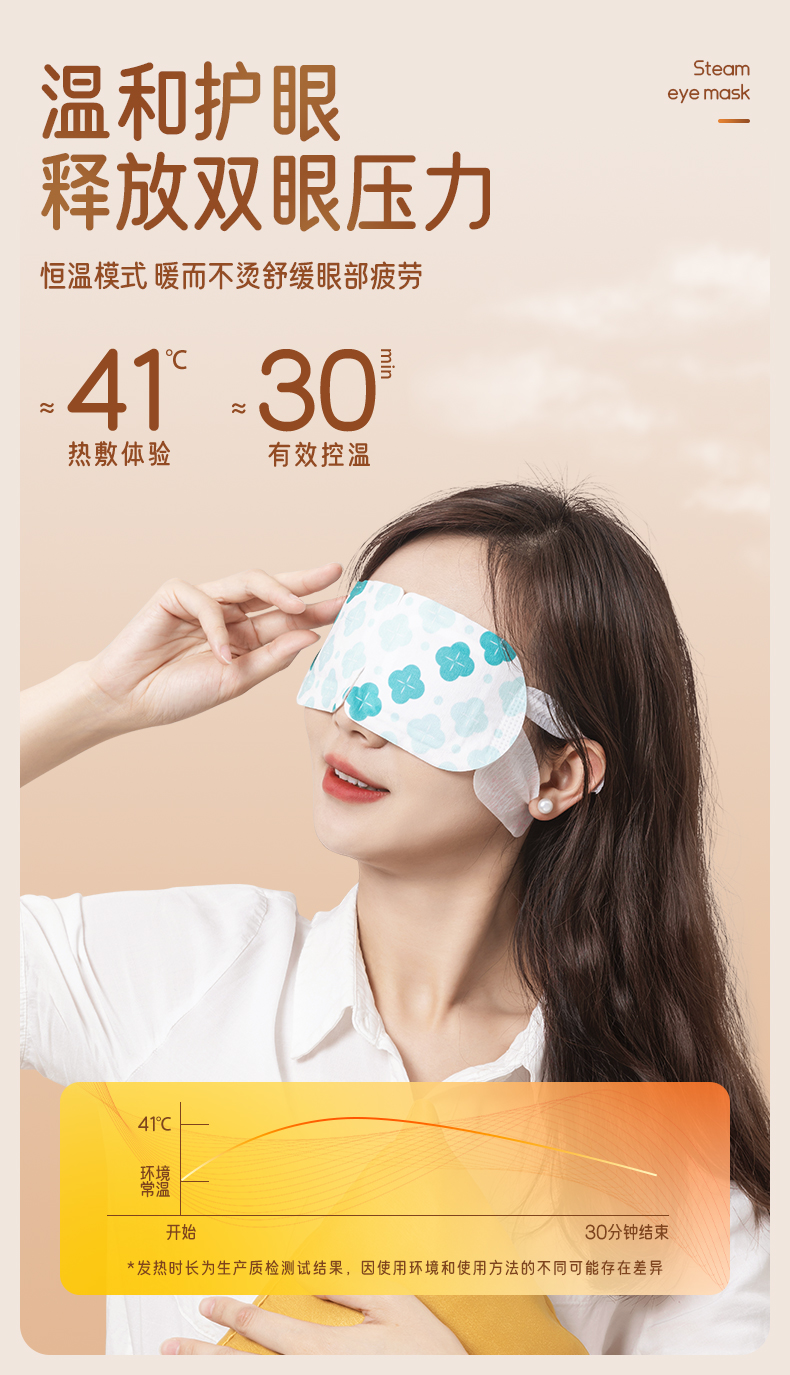 舒缓眼疲劳——5片装洋甘菊热敷蒸汽眼罩测评
